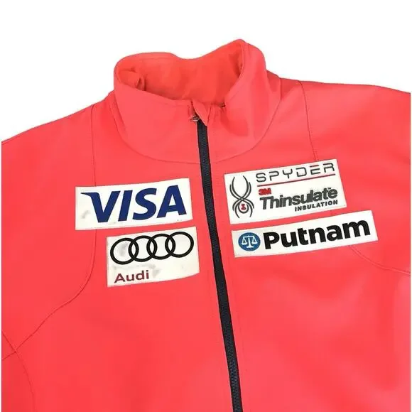 Spyder US Ski Medical Team Softshell Jacket Womens 3XL Neon Pink Full Zip - Picture 6 of 11